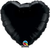Onyx Black 18" Heart Foil Balloon