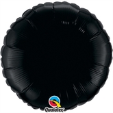 Onyx Black 18" Round Foil Balloon