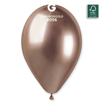 Gemar Shiny Rose Gold 12" Latex Balloons 25pk