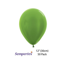 Sempertex Metallic Lime Green 12" Latex Balloons 50pk
