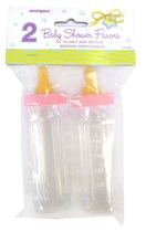 Baby Bottle Baby Shower Favors 2pk - Pink