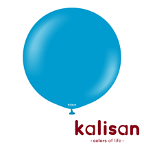 Kalisan Standard 36" Caribbean Blue Latex Balloons 2pk