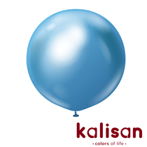 Kalisan 36" Mirror Blue Latex Balloons 2pk