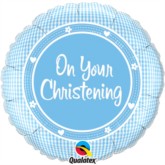 On Your Christening Blue 18" Foil Balloon