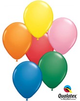 11" Assorted Colour Latex Balloons 100pk