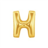 7" Gold Letter H Air Fill Foil Balloon