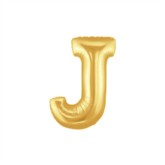 7" Gold Letter J Air Fill Foil Balloon
