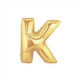 7" Gold Letter K Air Fill Foil Balloon