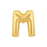 7" Gold Letter M Air Fill Foil Balloon