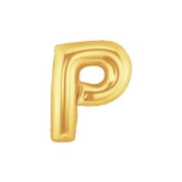 7" Gold Letter P Air Fill Foil Balloon