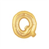 7" Gold Letter Q Air Fill Foil Balloon