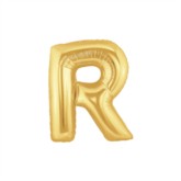 7" Gold Letter R Air Fill Foil Balloon