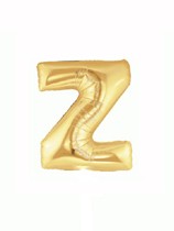 7" Gold Letter Z Air Fill Foil Balloon