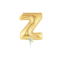 7" Gold Letter Z Air Fill Foil Balloon