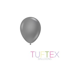 Tuftex Metallic Silver 5" Latex Balloons 50pk