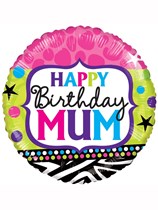Happy Birthday Mum 18" Foil Balloon