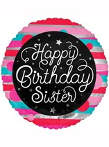 Happy Birthday Sister 18" Foil Balloon