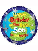 Happy Birthday Best Son in the World 18" Foil Balloon