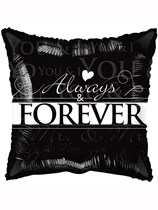 Always & Forever 18" Square Foil Balloon