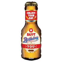 Happy Birthday Beer Bottle 36" Supershape