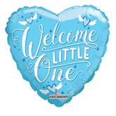 Welcome Little One Blue 18" Heart Foil