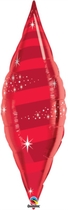 Ruby Red 38" Foil Taper Swirl