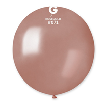 Gemar Metallic Rose Gold 19" Latex Balloons 10pk