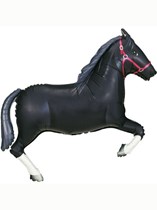 Black Horse 43" Supershape Foil Balloon