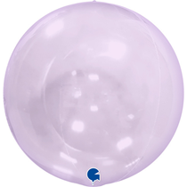 Grabo Lilac Clear Globe 15" Balloon - No Valve