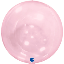Grabo Pink Clear Globe 15" Balloon - No Valve