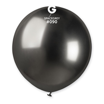 Shiny Space Grey 19" (1.5ft) Latex Balloons 25pk