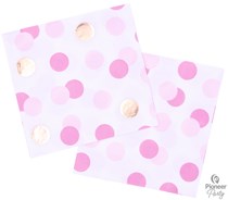 Pink & Gold Dots 3-Ply Napkins 16pk