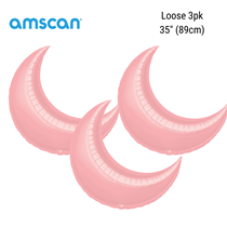 Pastel Pink 35" (89cm) Foil Crescent Balloons