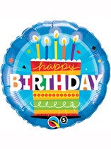 Happy Birthday Cake 18" Foil Balloon