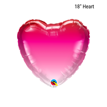 Pink Ombre 18" Heart Foil Balloon