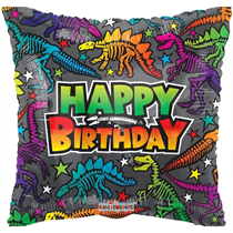 Happy Birthday Dino Fossils 18" Eco Foil Balloon