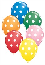 Standard Assorted Big Polka Dots 11" Latex Balloons 50pk