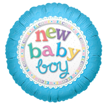 New Baby Boy 18" Foil Balloon