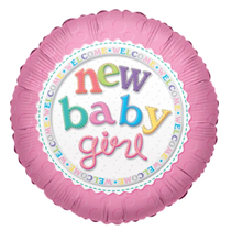 New Baby Girl 18" Foil Balloon