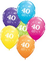 Age 40 Latex 11" Balloons 6pk