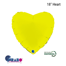 Matte Lime Green 18" Heart Foil Balloon