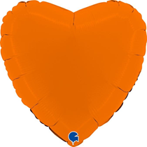 Matt Orange 18" Heart Foil Balloon