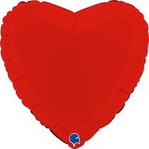 Matte Red 18" Heart Foil Balloon