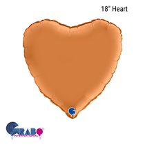 Grabo Satin Caramel 18" Heart Foil Balloon