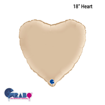 Grabo Satin Cream 18" Heart Foil Balloon