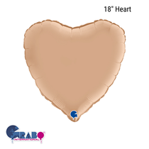 Grabo Satin Nude 18" Heart Foil Balloon