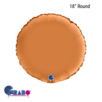 Grabo Satin Caramel 18" Round Foil Balloon