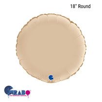 Grabo Satin Cream 18" Round Foil Balloon