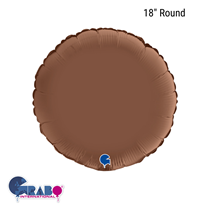 Grabo Satin Chocolate 18" Round Foil Balloon