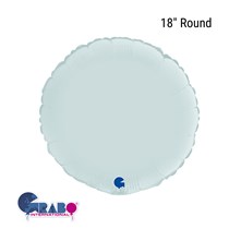 Grabo Satin Pastel Blue 18" Round Foil Balloon